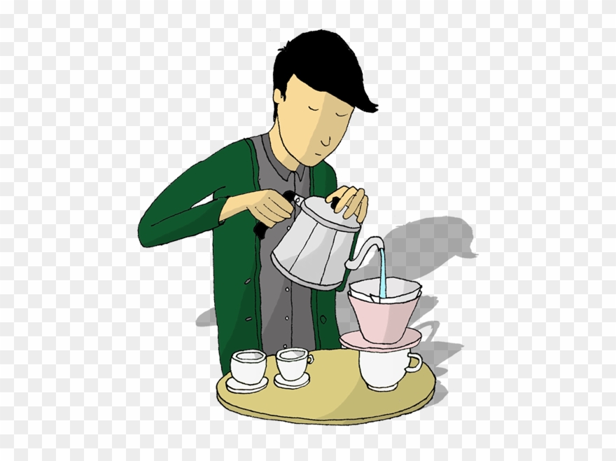 The Coffee Officina Pour-over - Cartoon Clipart