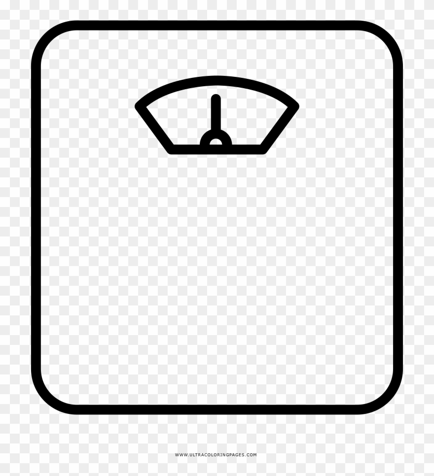 Weight Scales Colouring Pages Sketch Coloring Page - Timbangan Badan Hitam Putih Clipart