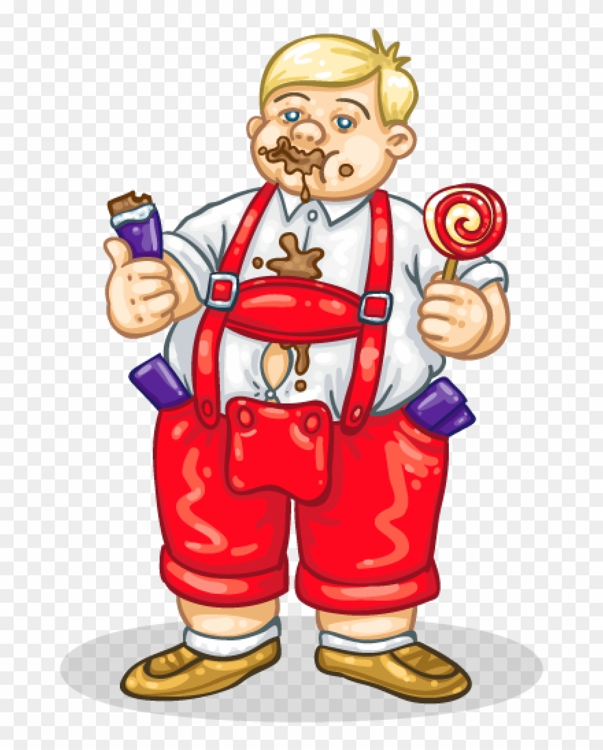 Greedy Kid - Cartoon Clipart