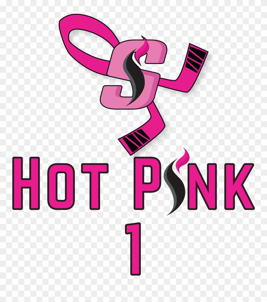 Hot Pink Ribbon & Wordmark - Graphic Design Clipart