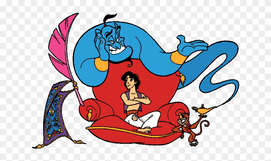 Clipaladdingenie Princess Jasmine, Comic Book Characters, - Aladin - Png Download