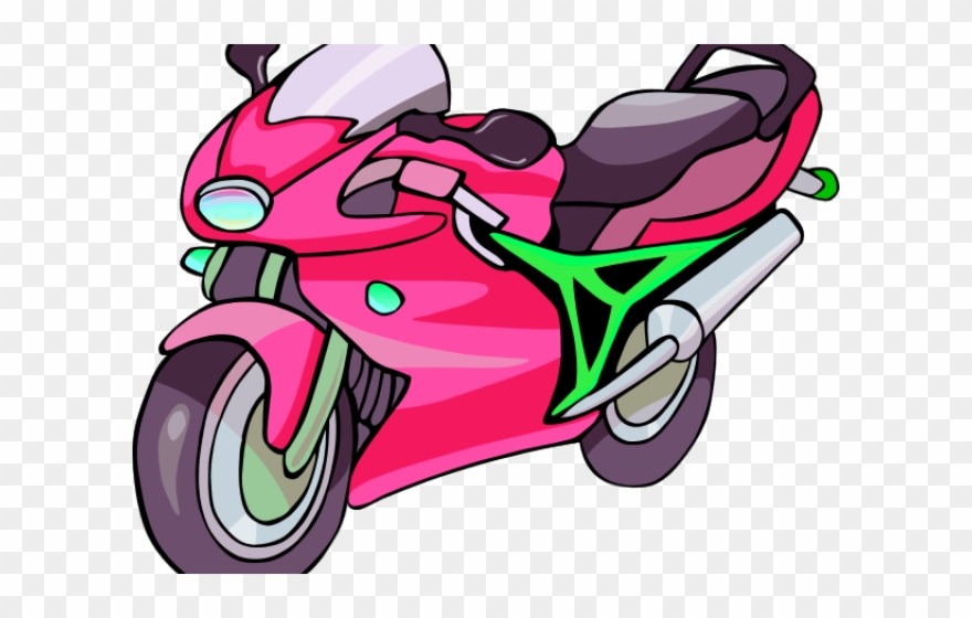 Motorcycle Clipart - Pink Motorcycle Clipart - Png Download