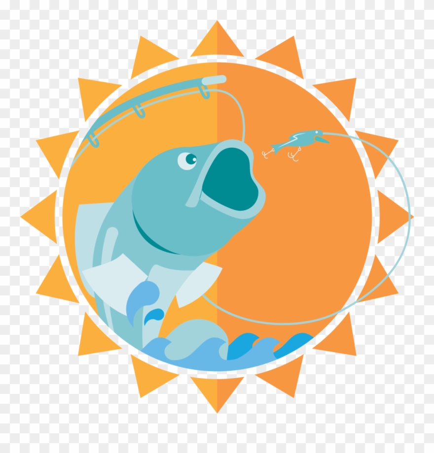 Fishing Fun Under The Sun - Auto Shapes Clipart