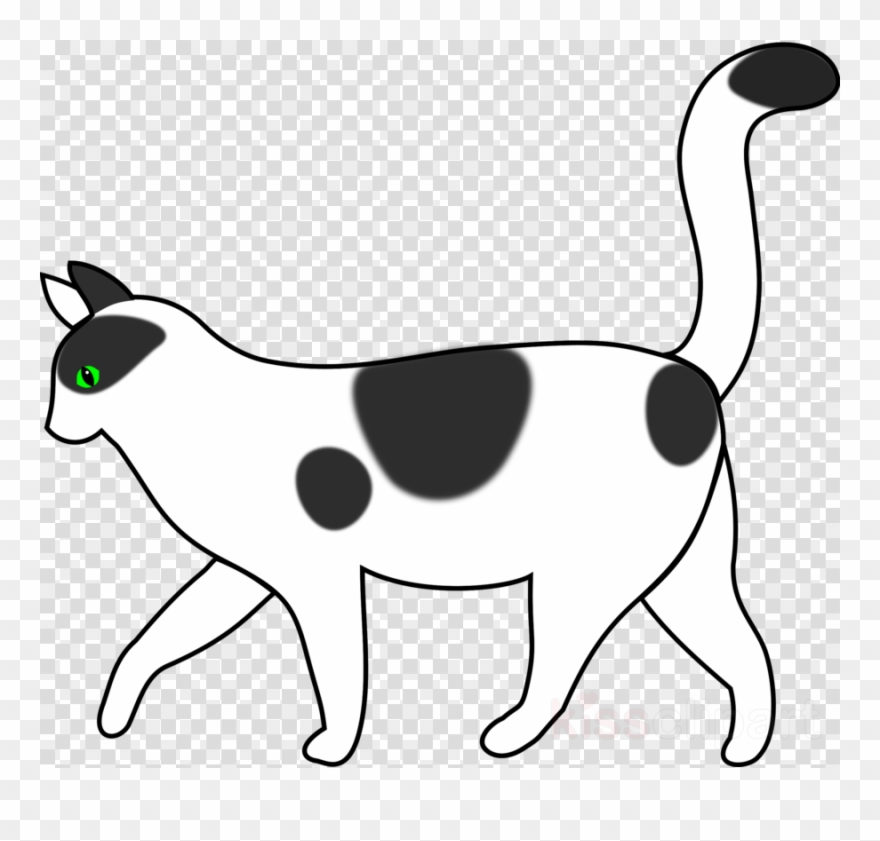 Cat Clip Art Black Clipart Kitten Thai Cat Clip Art - Cat Black And White Cartoon Png Transparent Png