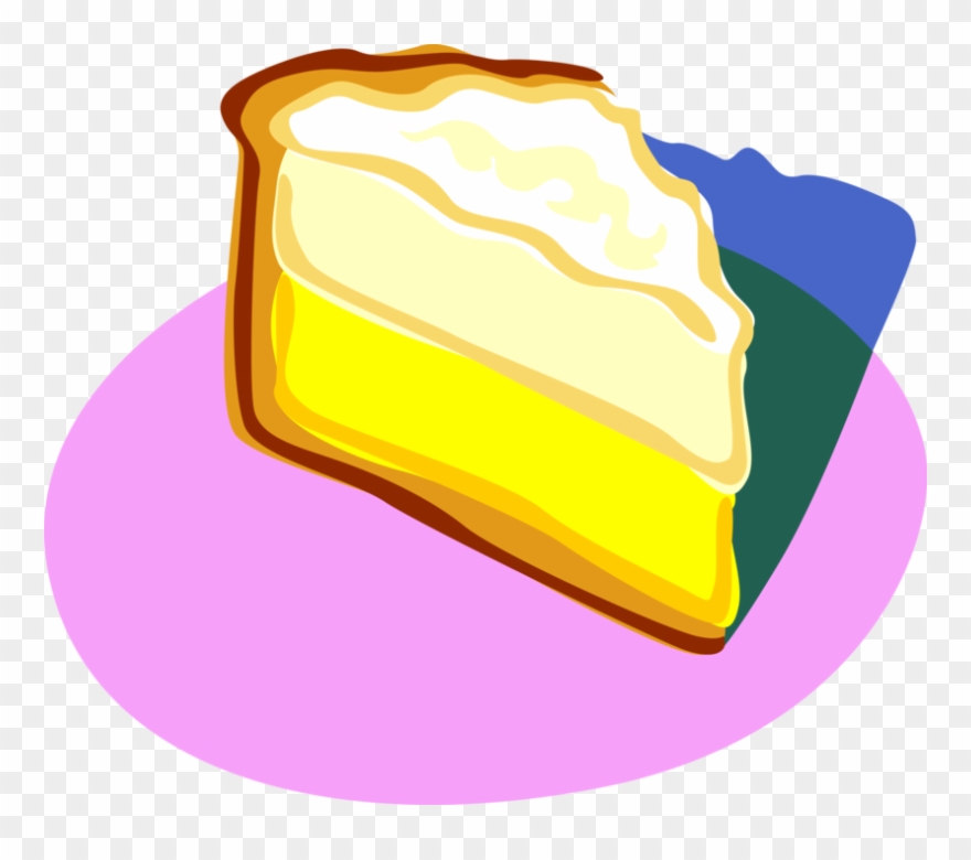 Vector Illustration Of Lemon Meringue Pie Dessert - Lemon Tart Clipart