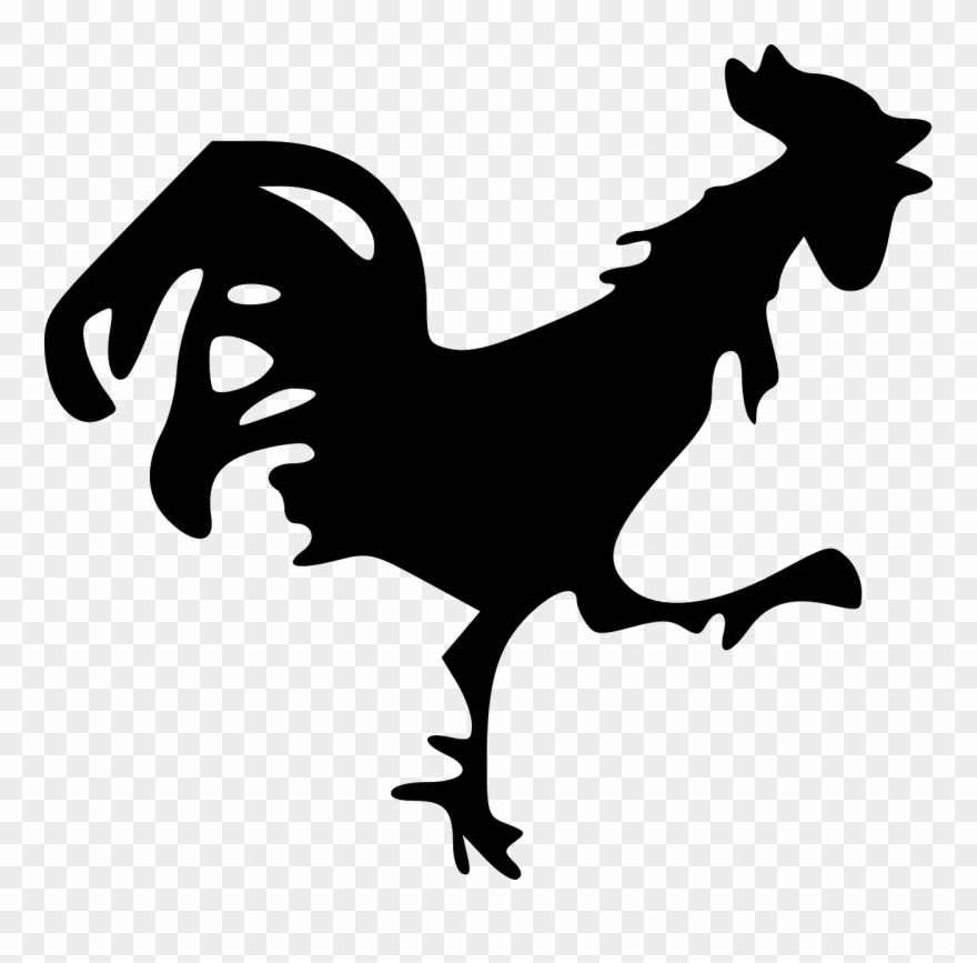 Cock Chicken Black Silhouette Png Image - Chicken Clip Art Transparent Png