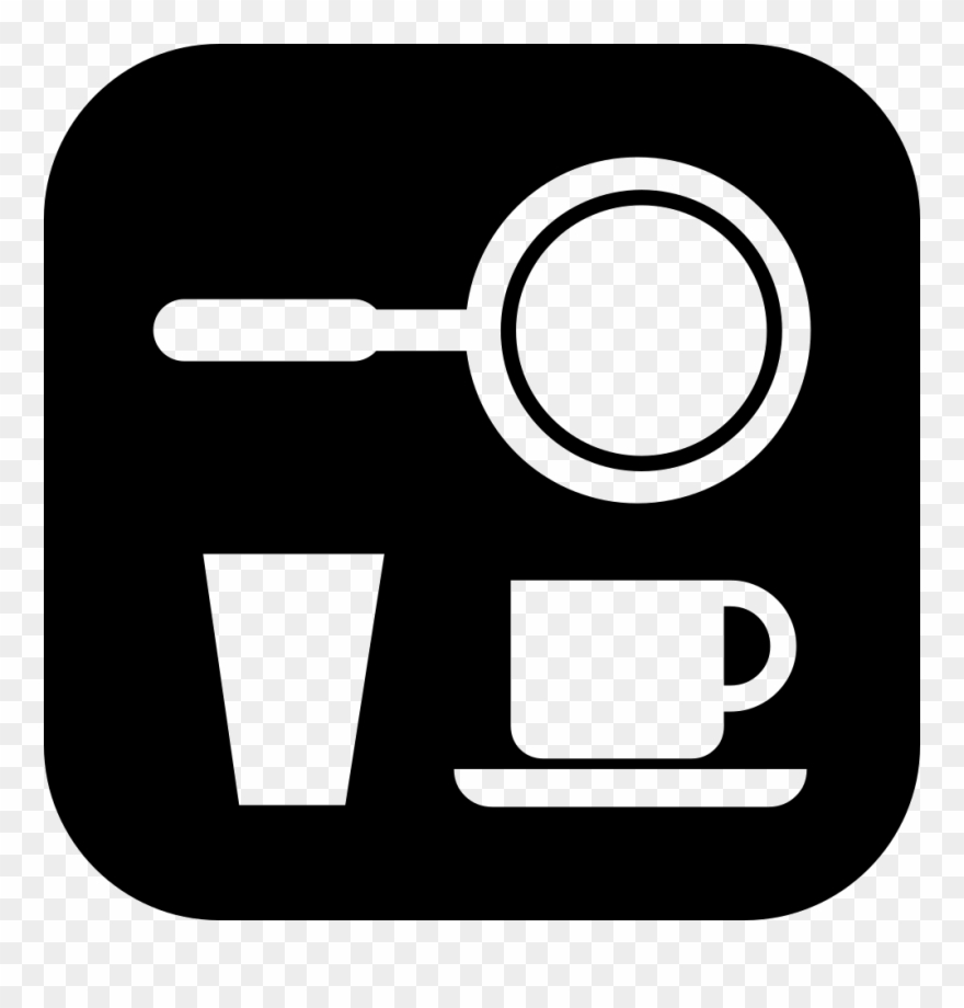 Kitchen Utensils Inside A Rounded Square Comments - Coffee Clip Art - Png Download