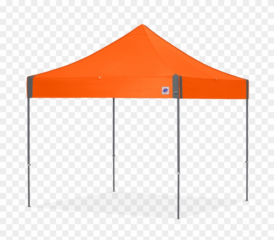 Orange Clipart Tent Pop Up Canopy - Orange Ez Up Tent - Png Download