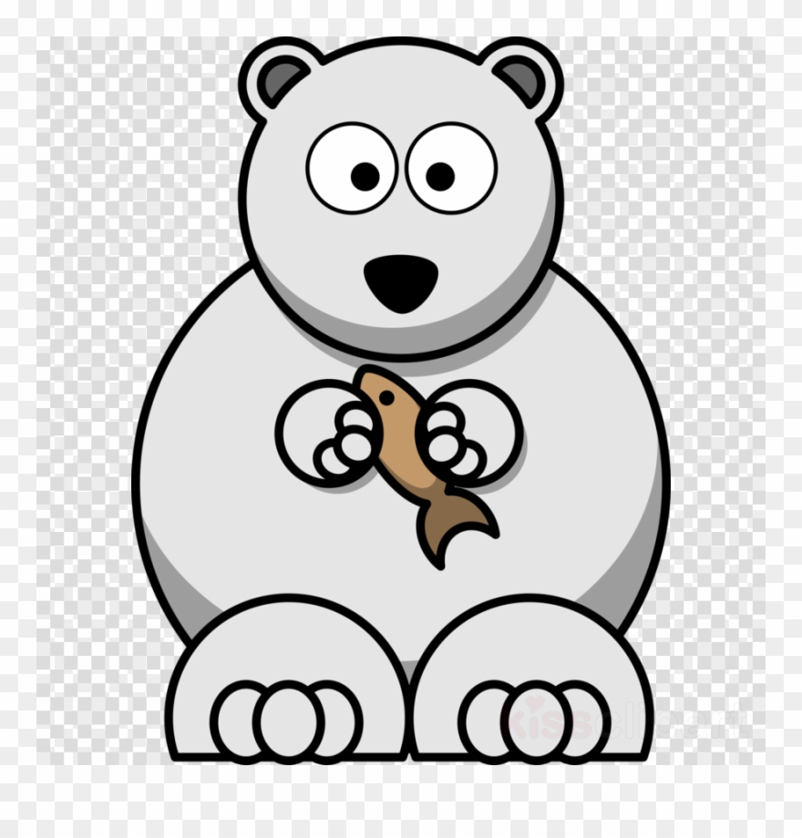 Interesting Facts About The Bear For Kids Clipart Polar - Cartoon Polar Bear - Png Download