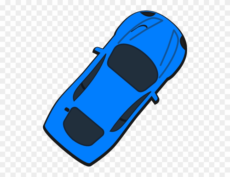 Blue Car Clip Art At Clker Com - Clipart From Top Car Gif - Png Download