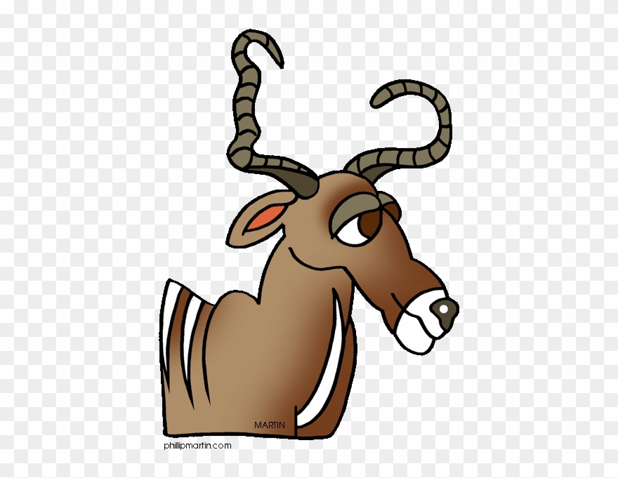 Free Animals Clip Art By Phillip Martin, Kudu - Animal - Png Download