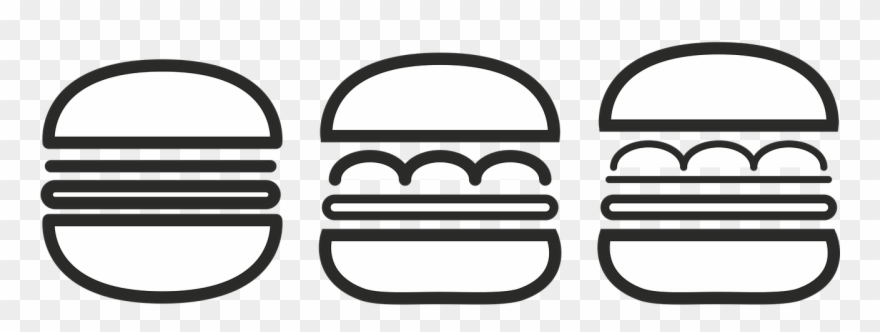 Burger Restaurant Piktogram Fast Png Image - Hamburger Clipart