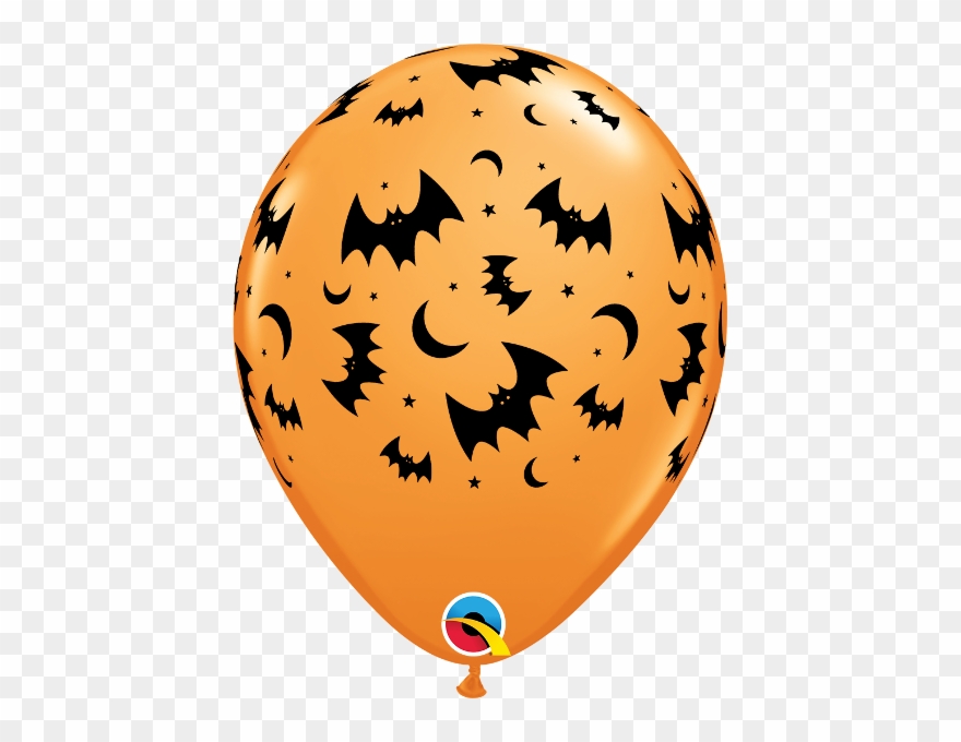 Flying Bats Moons Balloons Balao Halloween Em Png Clipart 2125784 Pinclipart