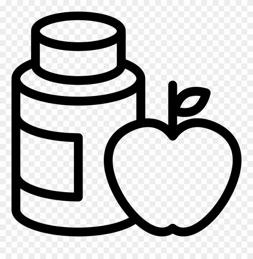 Gymnast Apple Diet With Natural Supplements Svg Png - Supplements Icon Clipart