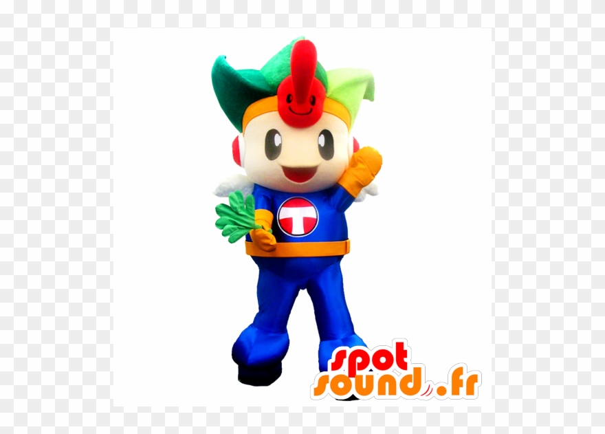 Chisora Kun Mascot, Boy, With A Jester Hat - Asagaossan New Spotsound Masot Yuru-chara Dressed Clipart