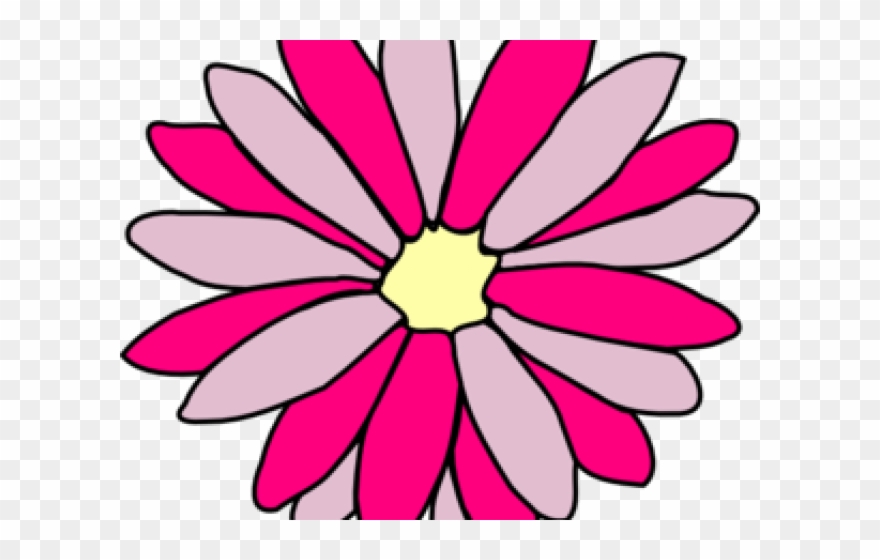 Pink Daisy Clipart - Clip Art - Png Download