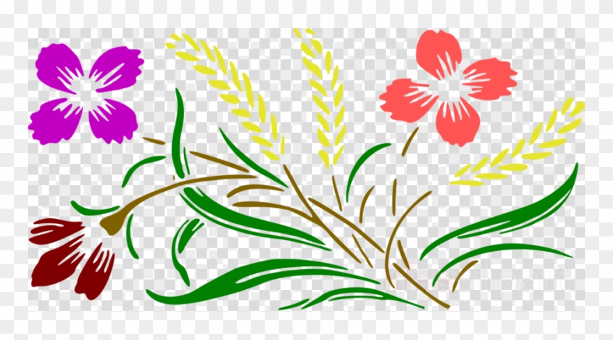 Designs Colour Clip Art Clipart Floral Design Clip - Floral Design - Png Download