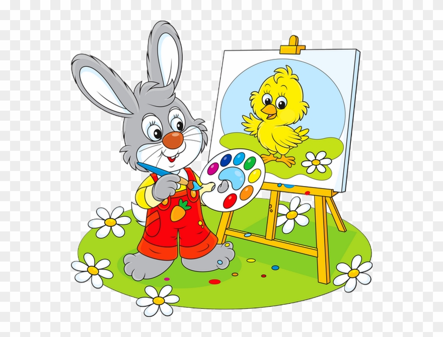 Coelho Da Pascoa Pintor Clipart