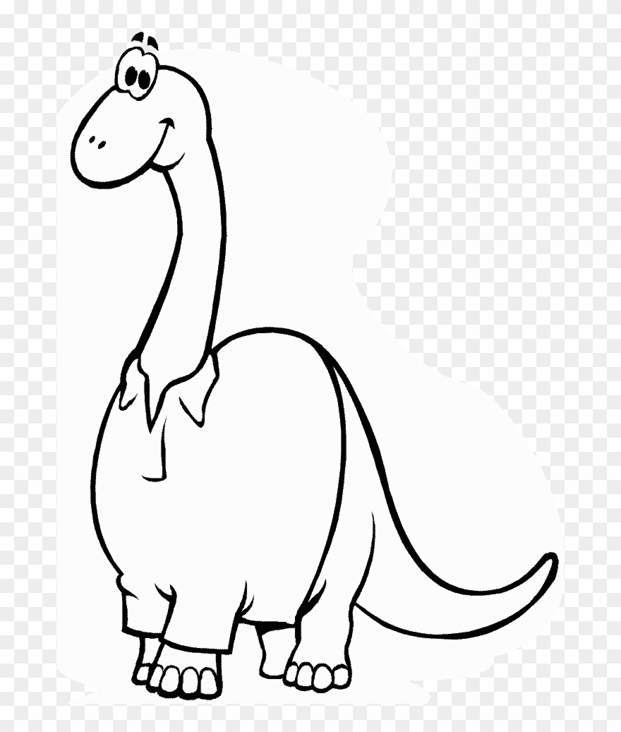 Dinosaur 2 Animals Coloring Pages - Kolorowanki Dla Dzieci Dinozaur Clipart