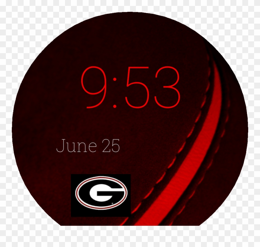 Leather Georgia Bulldogs Digital Watchface Preview Clipart