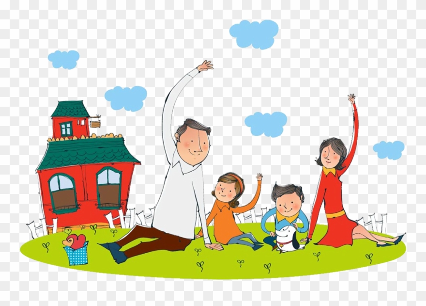 Cartoon Family Download - 家庭 卡通 Clipart