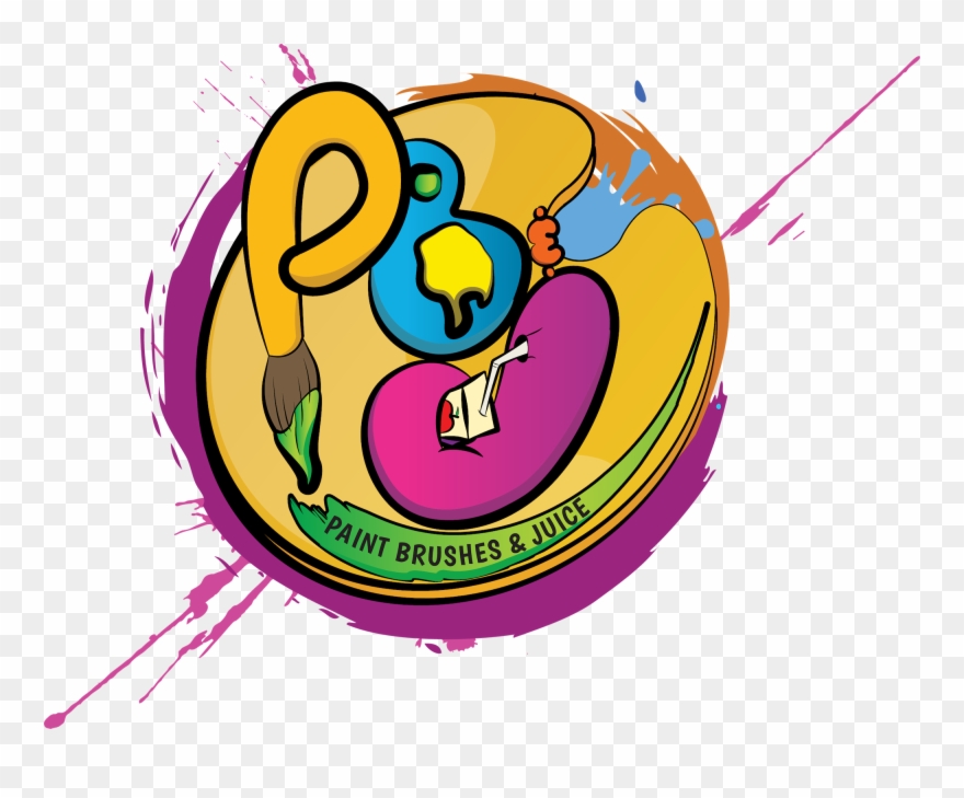 Paint Brush Clipart Logo - Circle - Png Download