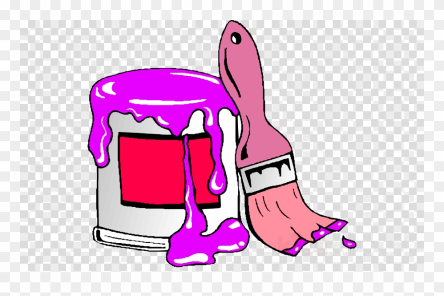 Paint Brush And Can Greeting Cards Clipart Paint Brushes - Paintbrush And Paint Can Clipart - Png Download