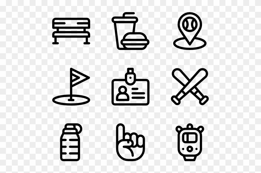 Baseball - Icons For Presentation Clipart