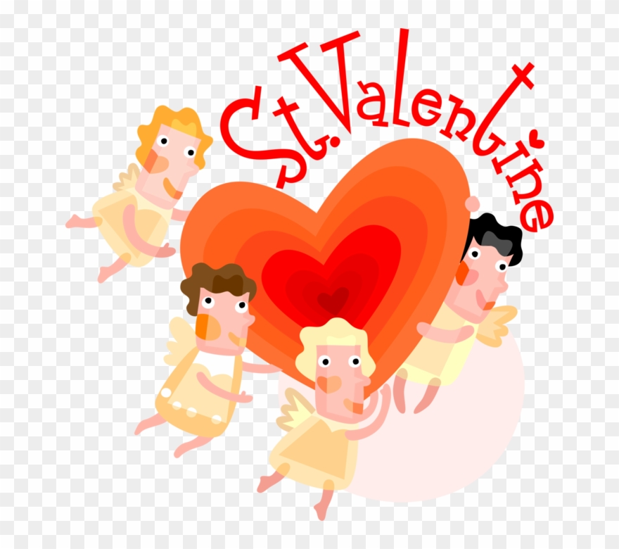 Vector Illustration Of Valentine's Day Sentimental - 丘 比特 Clipart