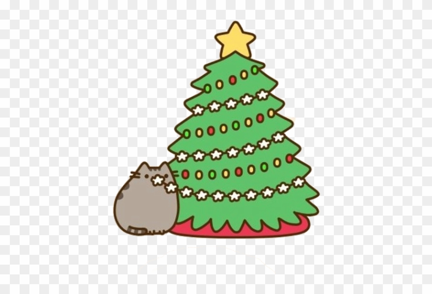 Madness Queen 666 Рождество - Pusheen Christmas Tree Gif Clipart