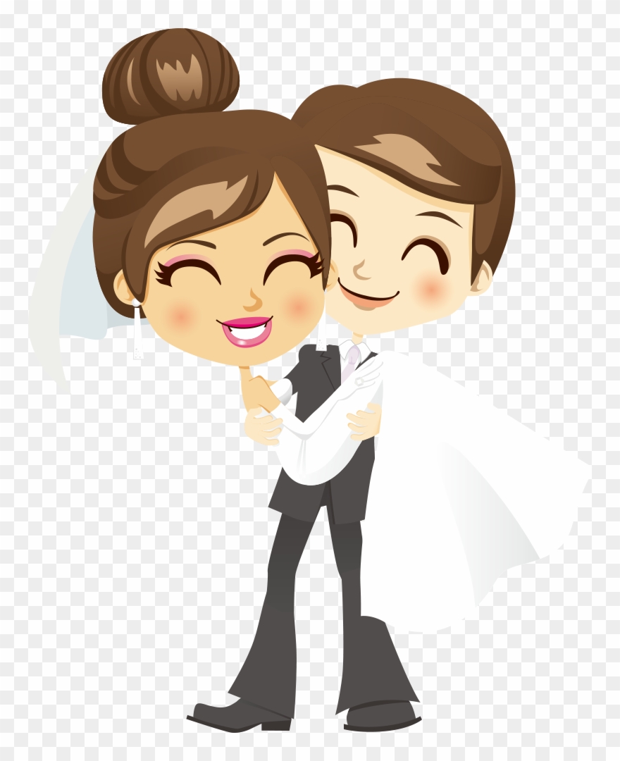 Bridegroom Wedding Clip Art - Png Couple Cartoon Hd Transparent Png