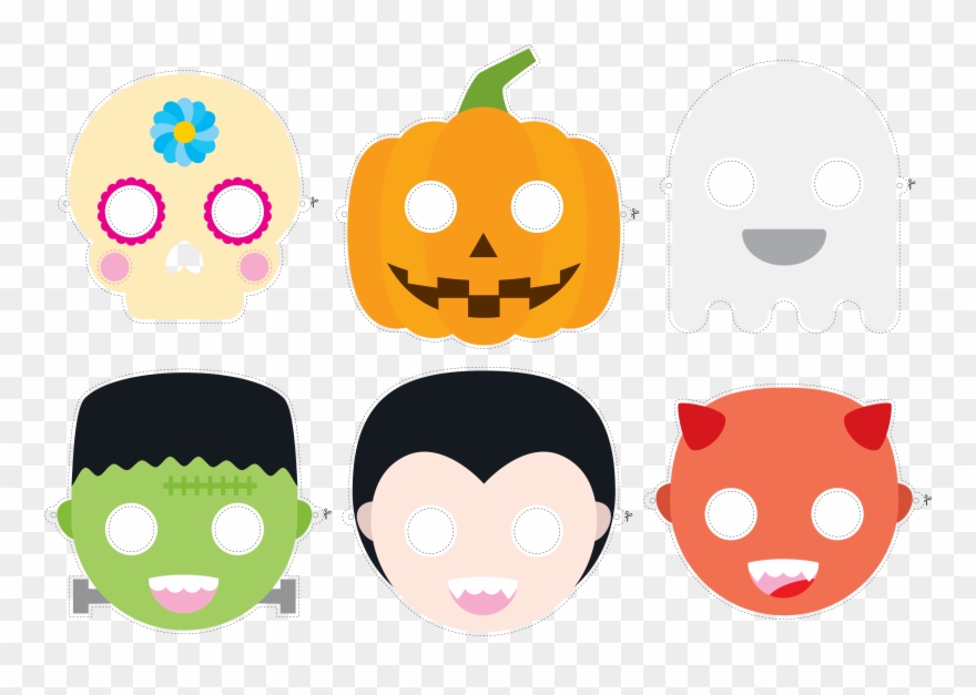 Clip Art Halloween Mask Clip Art - Free Vector Halloween Mask - Png Download