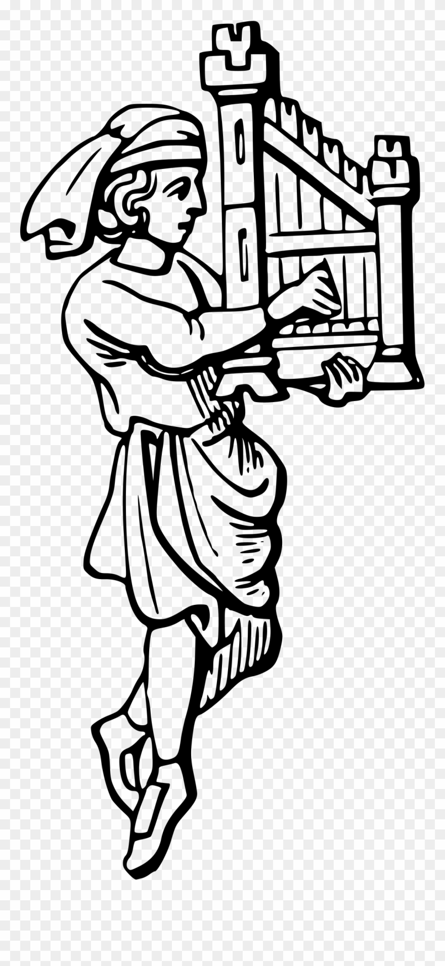 Anglo-saxon Minstrel 6 Clipart