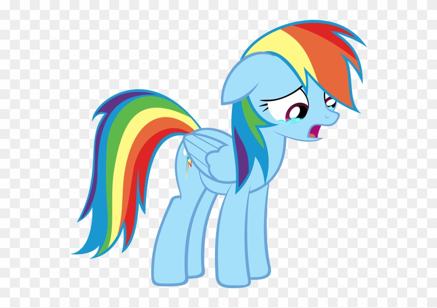 Fanmade Rainbow Dash Crying - My Little Pony Rainbow Dash Sad Clipart