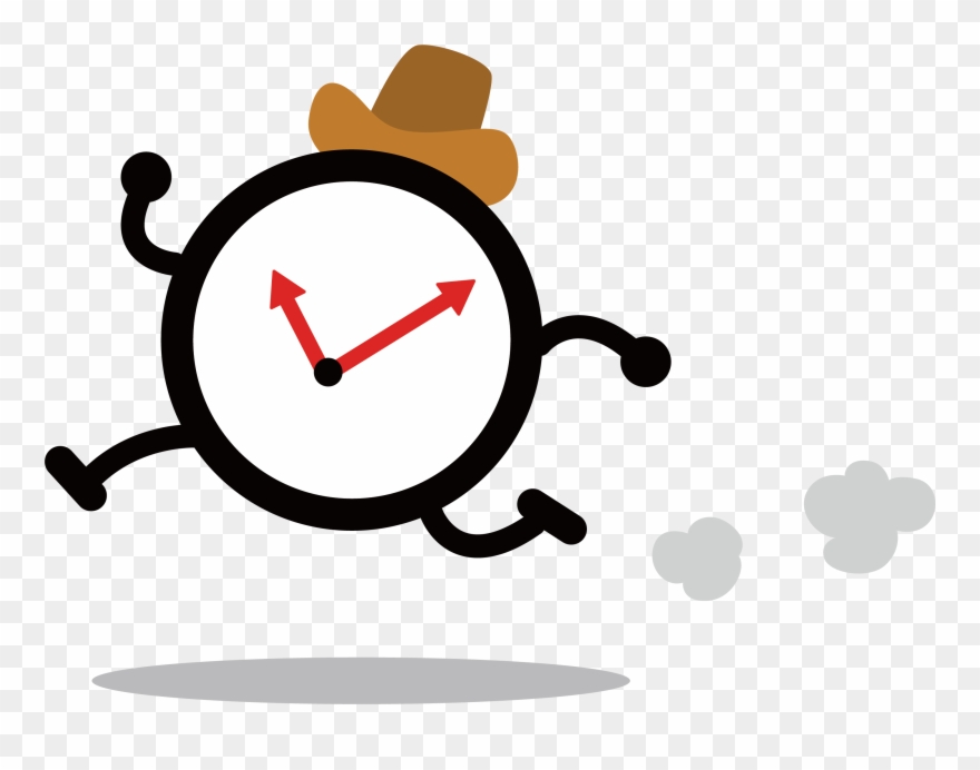 Alarm Clock Clip Art - Clock Running - Png Download