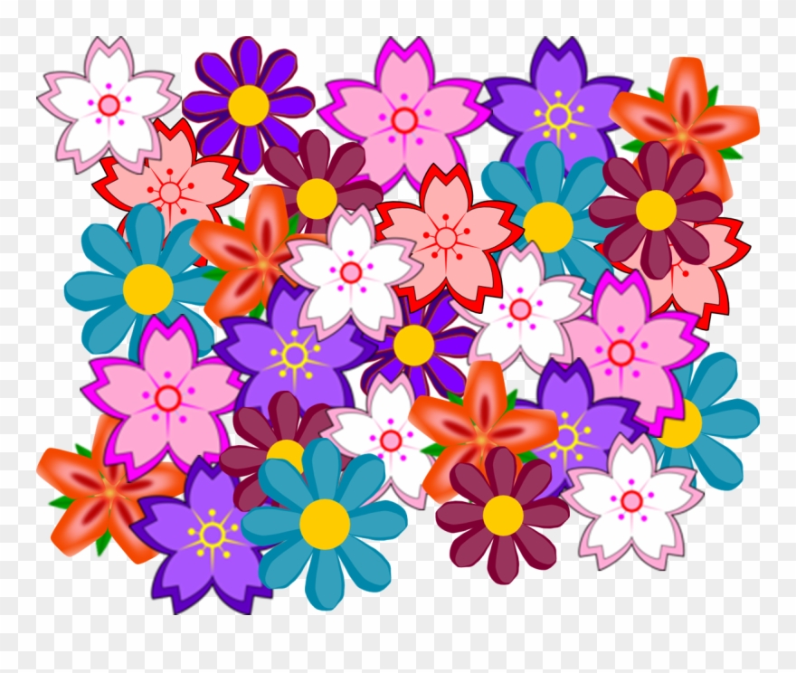 Flower Collage Clipart - Png Download