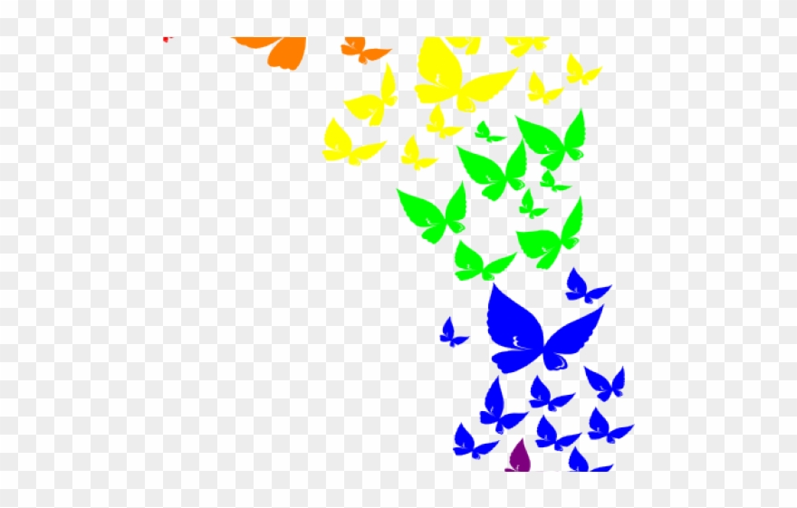 Rainbow Butterfly Png Clipart