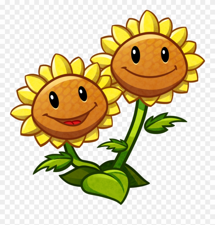 Twin Sunflower - Flores De Plantas Vs Zombies Clipart