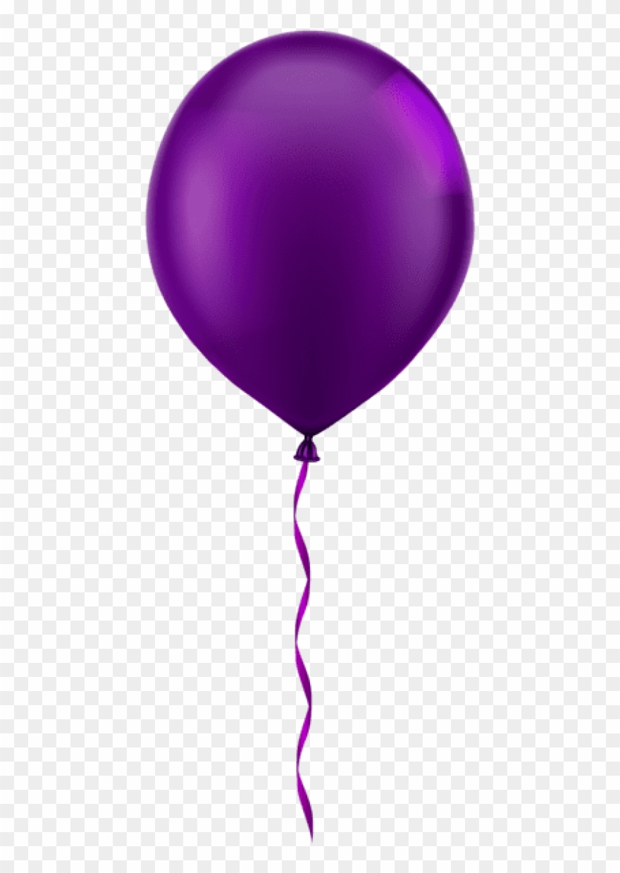 Free Png Single Purple Balloon Png Images Transparent - Purple Balloon Png Clipart