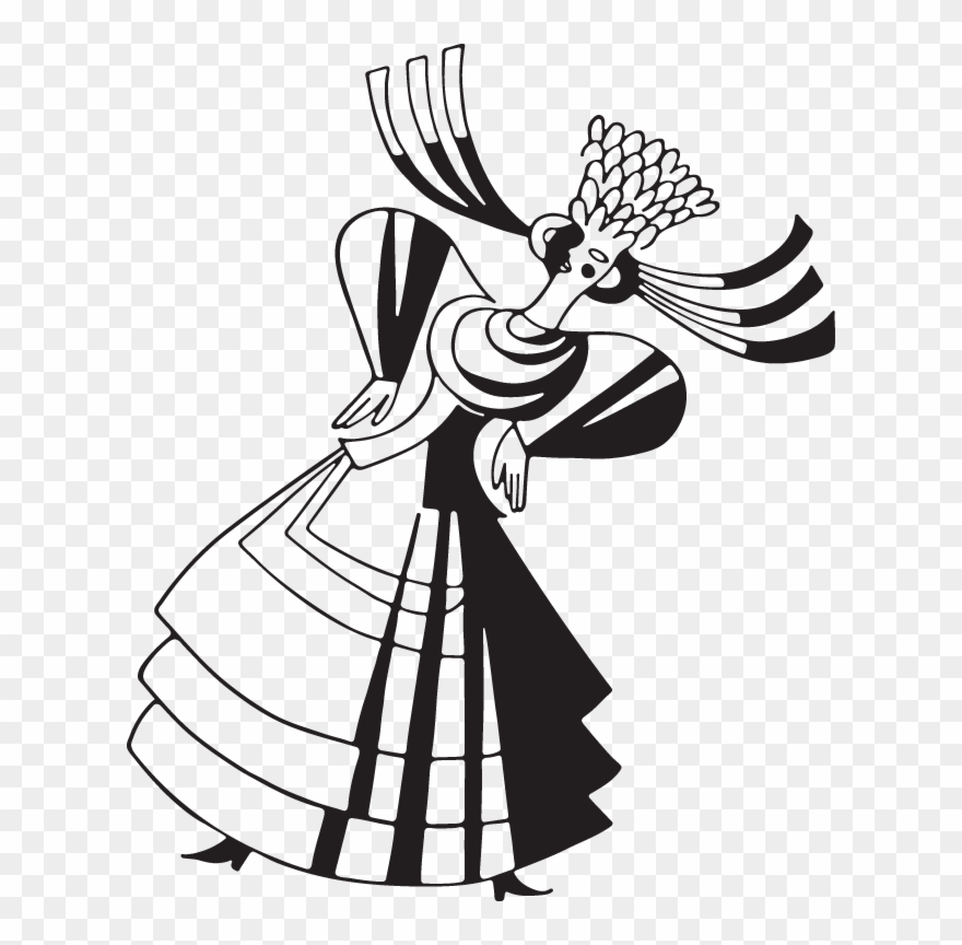 Funky Man And Woman Dance - Illustration Clipart