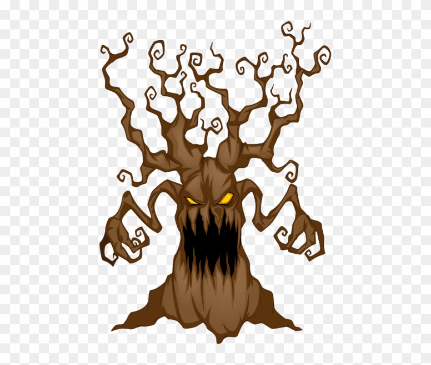 Download Halloween Scary Tree Png Images Background - Scary Tree Halloween Clipart Transparent Png