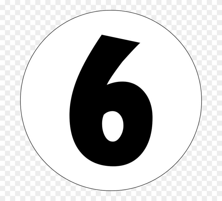 Number - Download - Clipart - Rebus Typography - Clipart - Numeral Six - Png Download