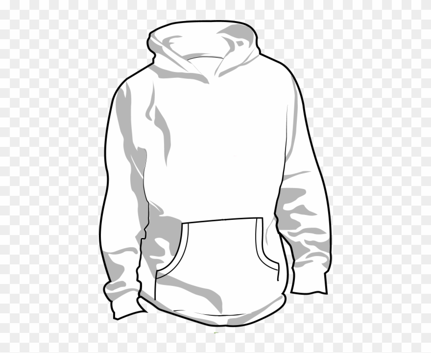 With Printed Wording To - Back Of Hoodie Drawing Clipart