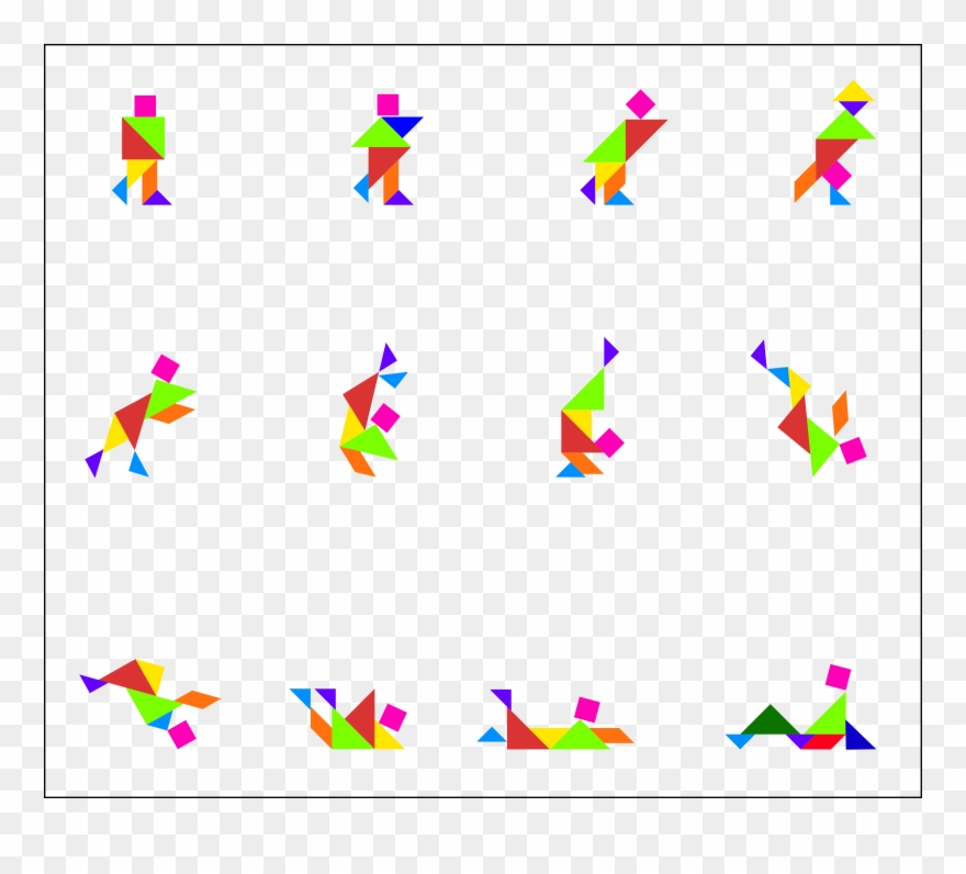 Big Image - Tangram Falling Clipart