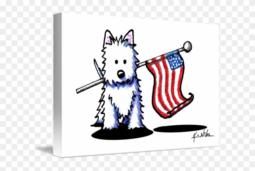 Usa Westie By Kim - Westie Patriotic Clipart