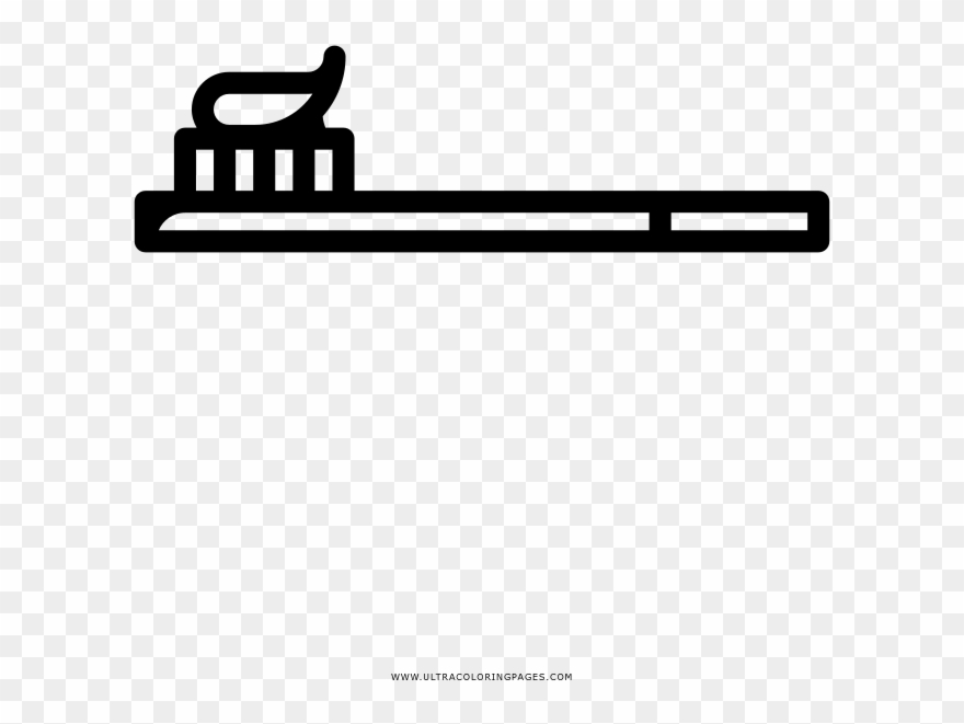 Toothbrush Coloring Page - Silhouette Clipart