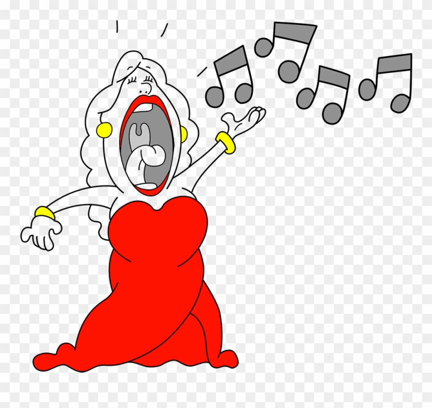 Singer Clipart Vocal Solo - Soprano Singing Cartoon - Png Download