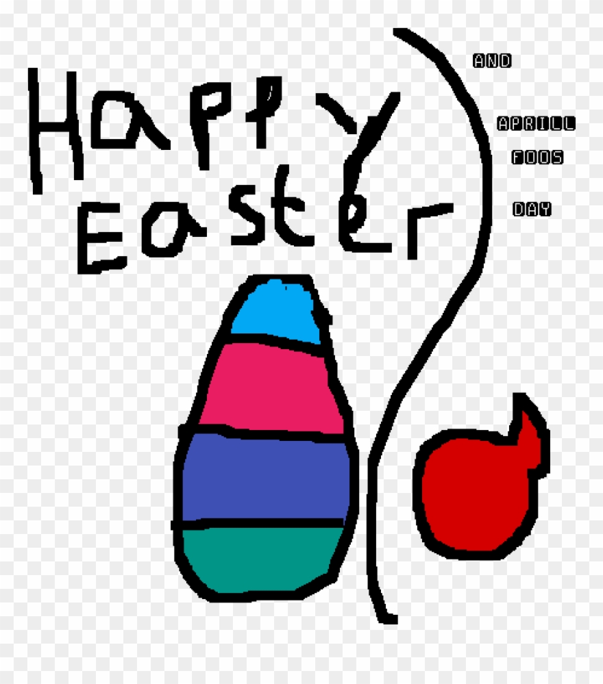 Happy Easter And Aprill Fools Day - Drawing Clipart