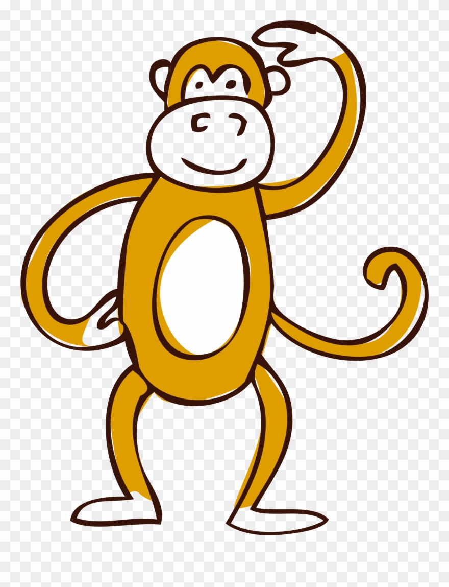 Clip Art Transprent Png Free Download - Yellow Monkey Png Transparent Png