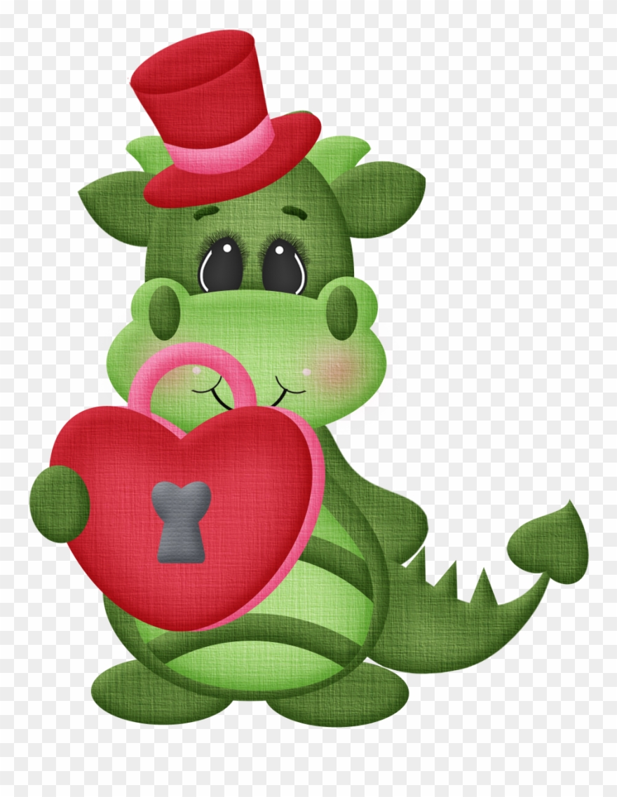 0 12c130 D1a4407a Orig Cute Dragons, Green Dragon, - Etsy Clipart Dragão - Png Download